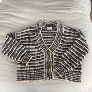 Madewell - cropped striped sweater - size small